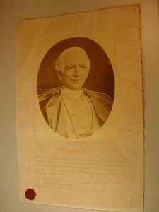 Papst Leo XIII 1885 - Episkopaler Segen für Verlobte, Familien Lucas und Zentis - Picture 1 of 12