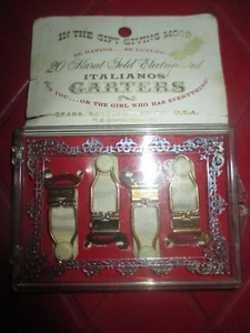 Sears, Roebuck NIP Vintage 20 KARAT GOLD Electroplated ITALIANO'S GARTERS-1960's - Picture 1 of 3