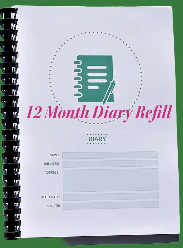 FSA 2025 Safer Food Better Business SFBB 12 Month Diary Refill