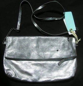 ✨STUNNING! BNWT JOHN LEWIS WEEKEND MIA SILVER KIN LEATHER BAG CROSSBODY RRP £59✨ - Picture 1 of 20