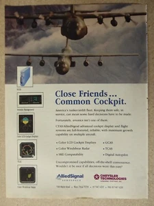 1/1995 PUB CHRYSLER AIRBORNE SYSTEMS ALLIED SIGNAL C-130 C-141 CTAS AUTOPILOT AD - Imagen 1 de 1