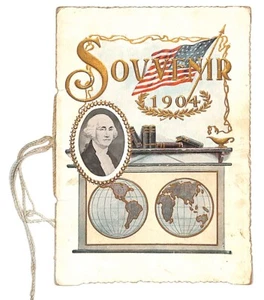 Ashby Dist. Rockingham Co. Montezuma Grundschule 1904 Souvenirkarte Flagge - Bild 1 von 7