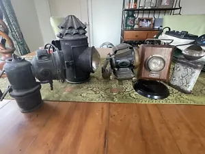 Job Lot of Antique Bicycle Lamps and Torches - Foto 1 di 2