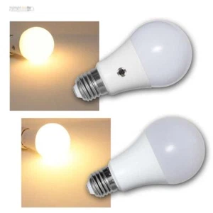 E27 Birne mit eingebautem Dämmerungs-Sensor-Schalter, 5/8/10W 230V LED warmweiß - Bild 1 von 12