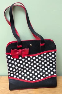 Joe Browns Women's Vintage Polka Dot Bow Tote Bag/Handbag NWOT - Picture 1 of 7