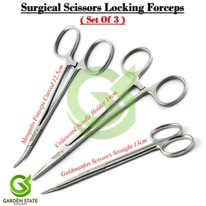 Surgical Operating Scissors Medical Hemostatic Tissue Clamp Suture Needle Holder - Picture 1 of 4