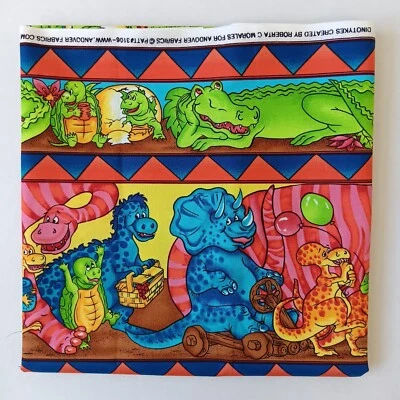 Andover Fabrics Dinotykes Colorful Brights Dinosaures Reptiles Cotton Fabric 1yd - Image 1 of 4