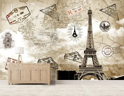 3D Eiffel Tower ZHU2258 Wallpaper Wall Mural Removable Self-adhesive Zoe - Image 1 of 4