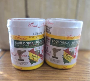 STEVIA BOLIVIAN E.N.D. SWEETENER POWDER PACK 2 JARS 80 GR EACH - Picture 1 of 3