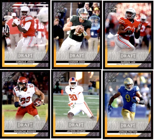 2016 Leaf Draft Football - Gold Parallel Cards - Pick From Pre RC Card #'s 1-90 - Image 1 of 1
