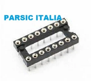 ZOCCOLO TORNITO SOCKET PORTA INTEGRATO DIP16 (8+8P) P=2,54mm ( =12 PEZZI ) - Imagen 1 de 4