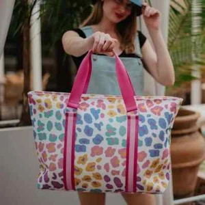 KATYDID MULTICOLORED LEOPARD HANDBAG TOTE BAG-NEW SPRING BAG FOR 2023! CUTE!!!! - Picture 1 of 1