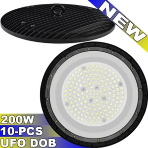 High Bay LED Lights 10PACK 200W UFO Factory Warehouse Commercial Light Fixtures - Picture 1 of 12