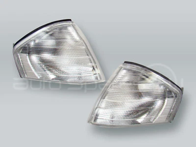 TYC Clear Corner Lights Parking Lamps PAIR fits 1990-2002 MB SL-Class R129 - Image 1 of 2