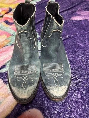 Golden Goose Botines Western Azul Envejecido en Estado Usado 36 (6) Foto 1 de 4