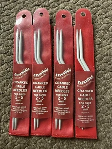 Whitecroft Essentials gekröpfte Zopfnadeln 2 - 5 mm - 2er Pack - Stricken Häkeln - Bild 1 von 1