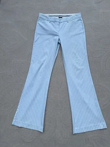 Express Design Studio Hose Damen Größe 6 Mintgrün Editor Nadelstreifen Schlaghose - Bild 1 von 8