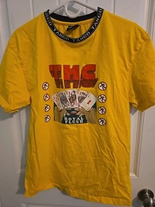 TANGO HOTEL  T.H.C.ROYAL FLUSH YELLOW T-SHIRT MENS SIZE LARGE (BR56) - Picture 1 of 5