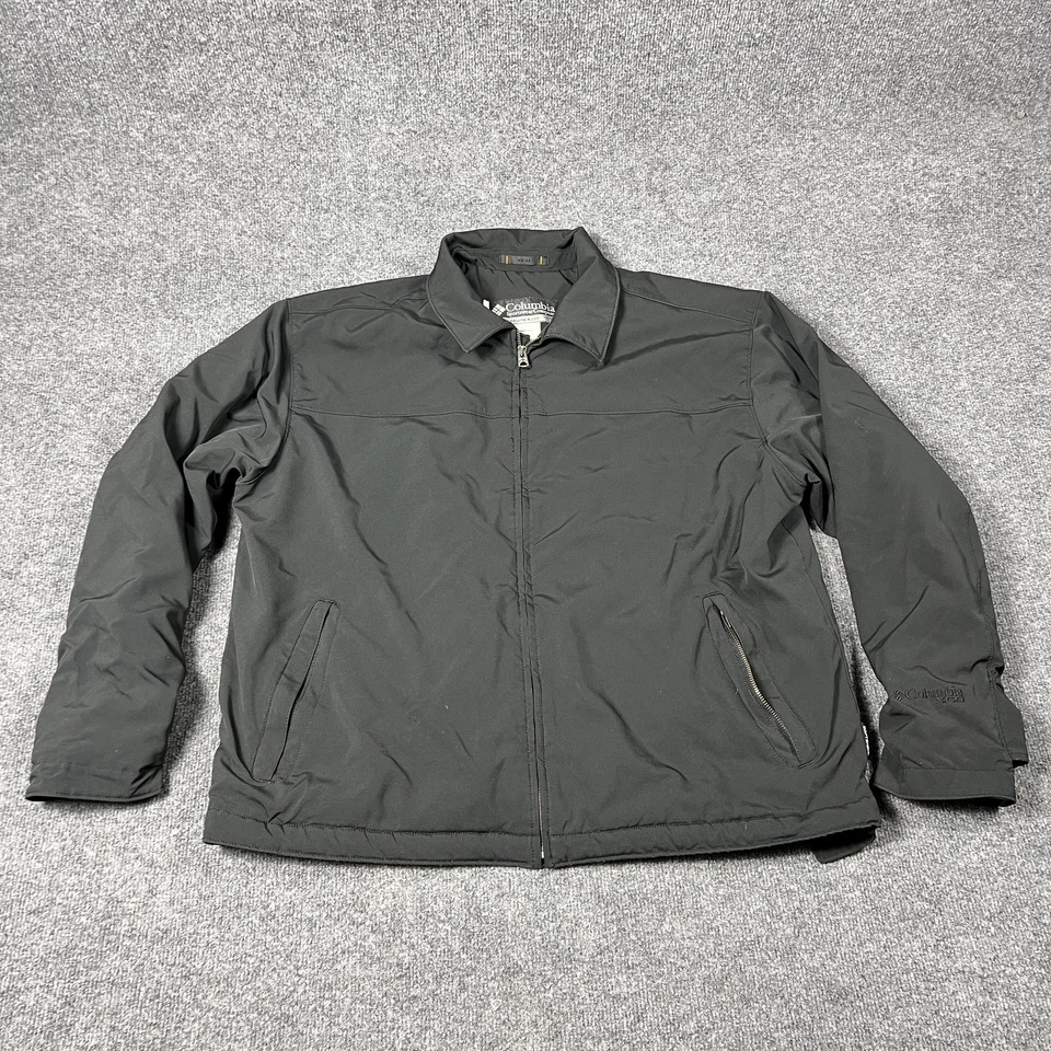 Columbia XCO Softshell Jacket Mens XL Black Fleece Lined Full Zip WM5383 Hiking - Image 1 of 4