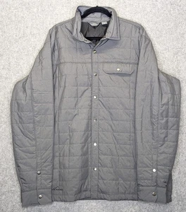Eddie Bauer Hemd Jac Herren 2XL grau gesteppt Druckknopf Shacket Jacke-EUC - Bild 1 von 10