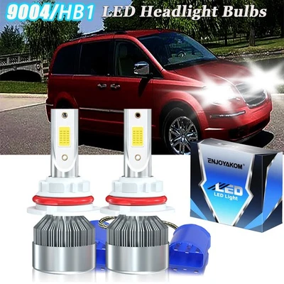 Faro LED haz alto/bajo 6000K bombillas 9004 para Chrysler Town & Country 1990-1995 Foto 1 de 4