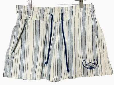 Pantalones Cortos Disney Stitch Lilo & Stitch Cordón Cintura Elástica Azul Para Mujer’s Pequeños Foto 1 de 4