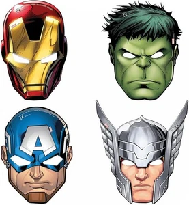 Máscaras faciales de cartón Marvel Avengers 4 en el paquete - Imagen 1 de 5