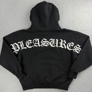 Pleasures Now Felpa con Cappuccio Uomo Large L Nera Neural Ricamata Felpa in Pile 1 - Foto 1 di 11