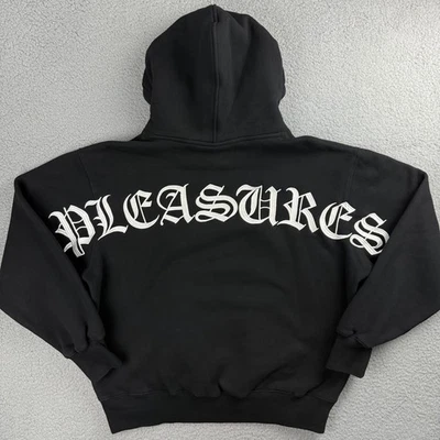 Sudadera con Capucha Pleasures Now Para Hombre Grande L Negra Neural Bordada Polar Sudadera 1 Foto 1 de 4