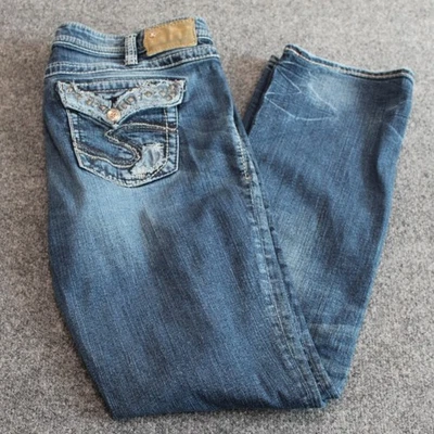 Pantalones de mezclilla Silver Jeans Co Tuesday Mid Baby Boot para mujer talla 14 33 Foto 1 de 4