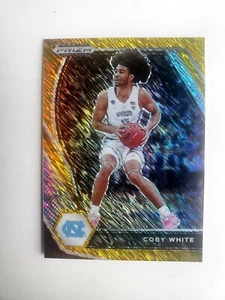COBY WHITE 2021-22 PANINI PRIZM DRAFT PICKS GOLD SHIMMER FOTL /10 PARALLEL BULLS - Picture 1 of 2