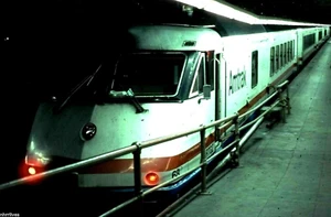 5x7 COLOR PHOTO AMTRAK RTG-2 TURBO #68 AT GRAND CENTRAL TERMINAL JAN. 18, 1991 - Picture 1 of 1