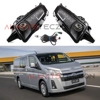 Faro antiniebla parachoques luz de circulación diurna LED DRL para Toyota Hiace 2019 2021 Foto 1 de 4