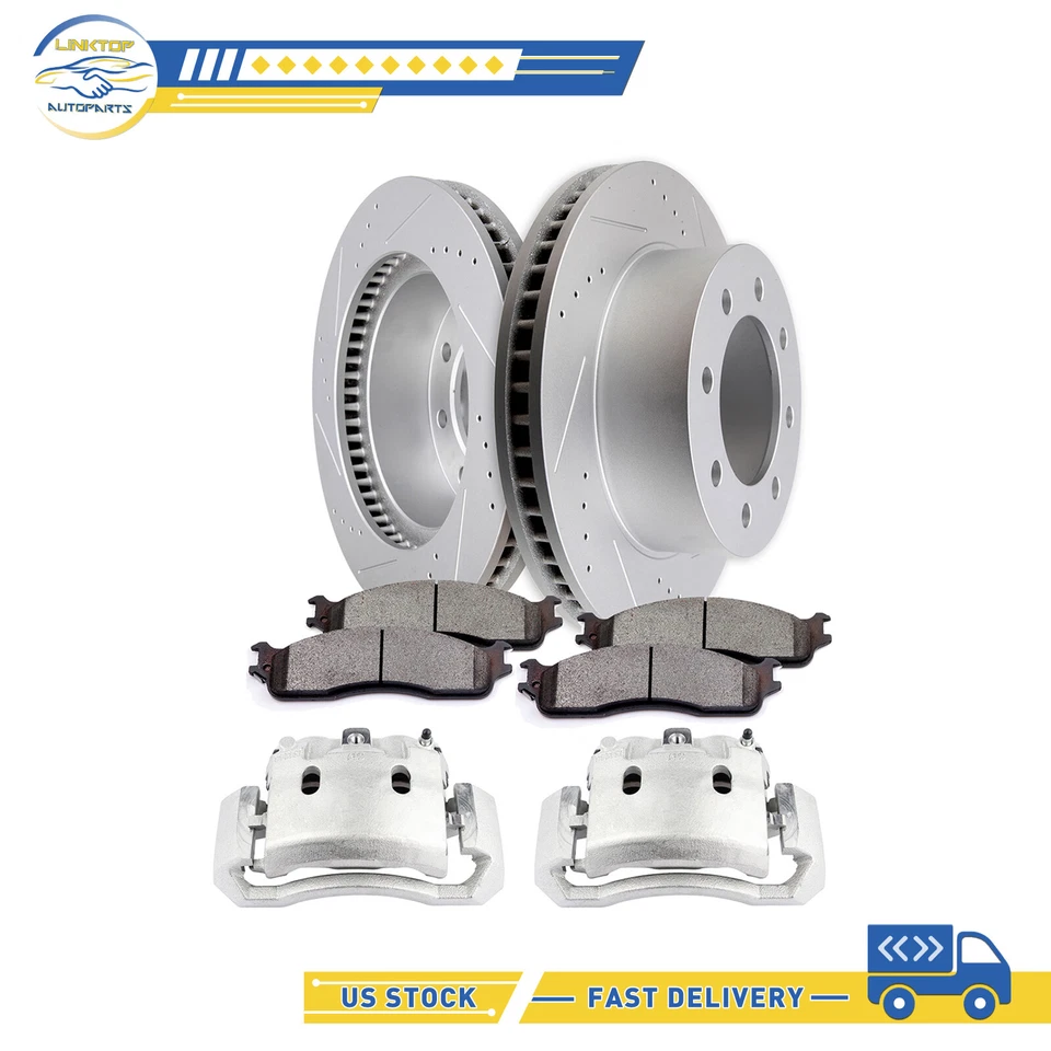 Brake Calipers Front Rotors And Ceramic Pads For Dodge Ram 1500 2500 2006-2008 Foto 1 de 1