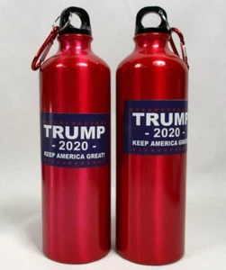 2 Aluminum Trump 2020 Keep America Great Sport Drink Water Bottle 20 oz MAGA - Picture 1 of 1