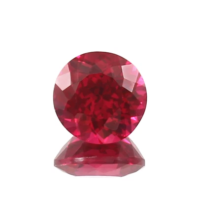 AAA Natural Flawless Blood Red Mozambique Ruby Loose Round Cut Gemstone 8x8 MM - Image 1 of 4