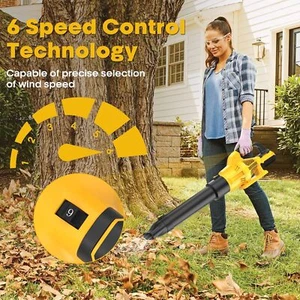 Leaf Blower Cordless-600 CFM/150 MPH Electric Leaf Blower Compatible 6 Modes - Picture 1 of 6