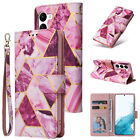 For Samsung Galaxy S20 S21 S22 S23 Ultra Marble Flip Leather Wallet Cover Case