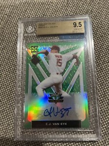 C.J. VAN EYK 2020 LEAF VALIANT BASEBALL AUTO - BGS 9.5 GEM MINT