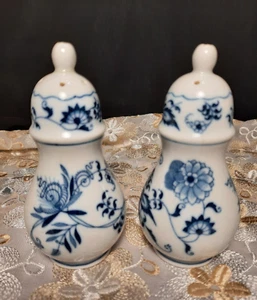 Pair of Blue Danube Porcelain Salt and Pepper Shaker Set - Imperfect - Picture 1 of 10
