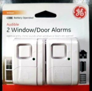 Brand New Sealed GE - 2 Indoor Audible Window/ Door Alarms No WIRING needed FAST - Picture 1 of 3