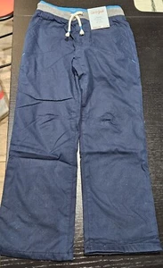 Cat & Jack Fleece Lined Pants Kids XS 4/5 Straight Drawstring Blue Elastic Waist - Picture 1 of 9