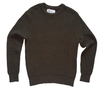 Sanctuary Army Brown Waffle Weave Knit Wool Blend Sweater Women's Size: S - Image 1 of 4