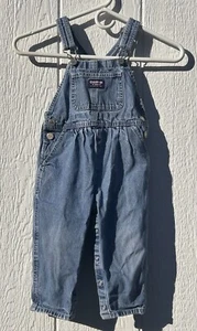 Vintage Baby B’gosh Osh Kosh Snap Leg Closure Overalls Bibs 2t - Preowned Pink - Picture 1 of 17