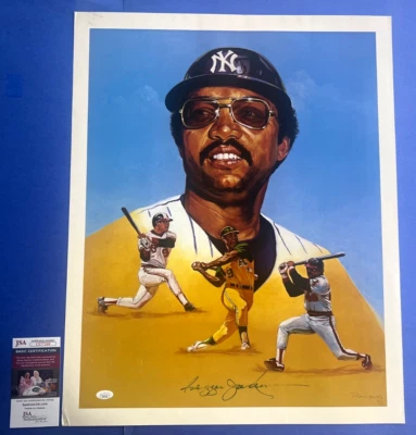 Reggie Jackson Signed 20x25 Thick Stock Print NY Yankees JSA COA CE77249 - Image 1 of 4