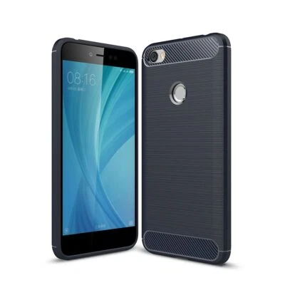 Custodia TPU Xiaomi Redmi Note 5A In Fibra Di Carbonio Blu Nuova - Immagine 1 di 4