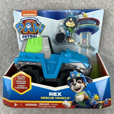 Paw Patrol REX Rescue Vehicle Rolling Wheels W/ Figure Spin Master Cover
