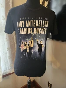 Lady Antebellum & Darius Rucker Summer Plays On Tour T-Shirt Mens Black Size M - Picture 1 of 2