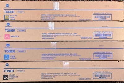 Tóner OEM KonicaMinolta TN328 YMCK para bizhubC361i/C360i/C301i/C300i/C251i/C250i Foto 1 de 4
