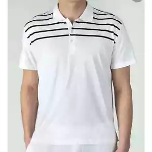 Polo Shirt uomo ATM Anthony Thomas Melillo maglia a righe cotone bianca nera L - Foto 1 di 8